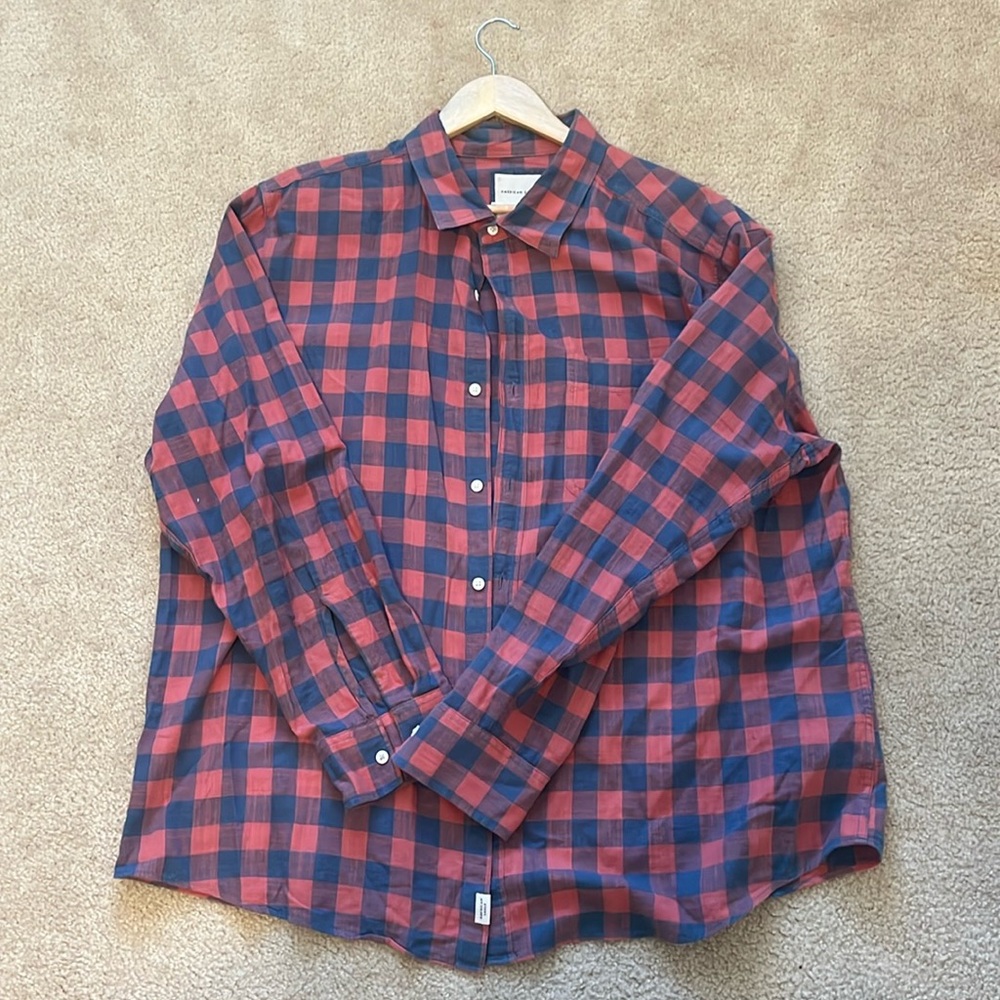 American Eagle Outfitters
XXL 
Blue and Red button down